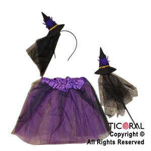 SET DISFRAZ BRUJA VIOLETA (NIA) x 1
